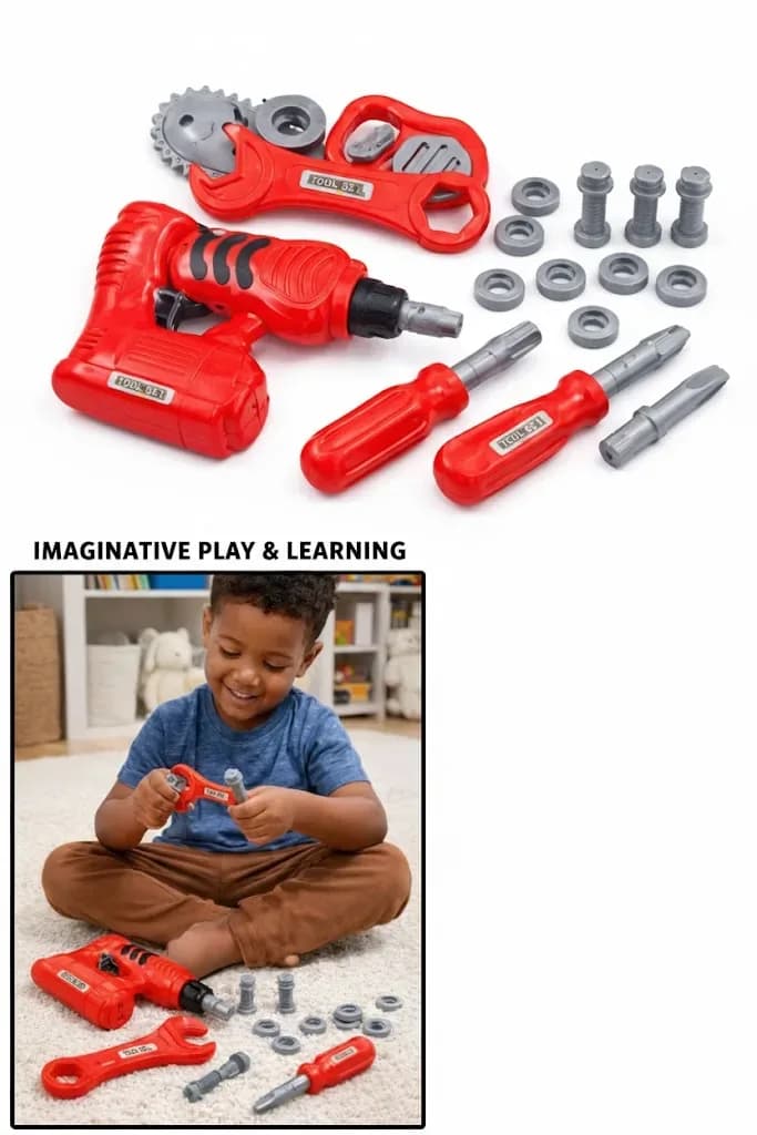 Kids Toy Tool Set – Educational Construction Play Kit