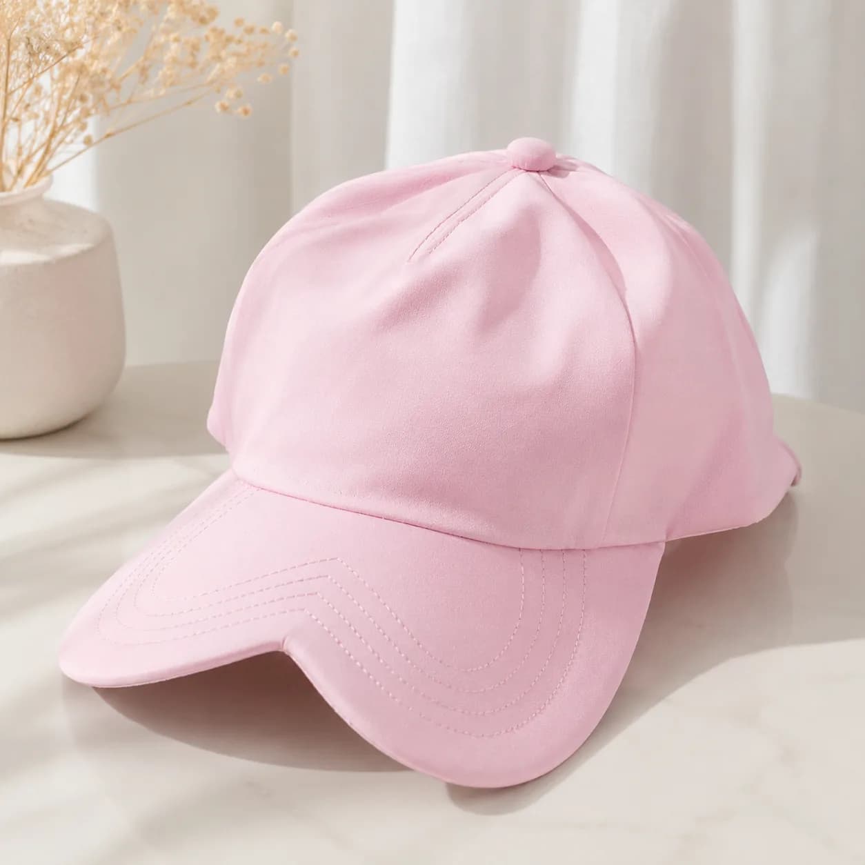 Pink Heart Brim Fashion Cap