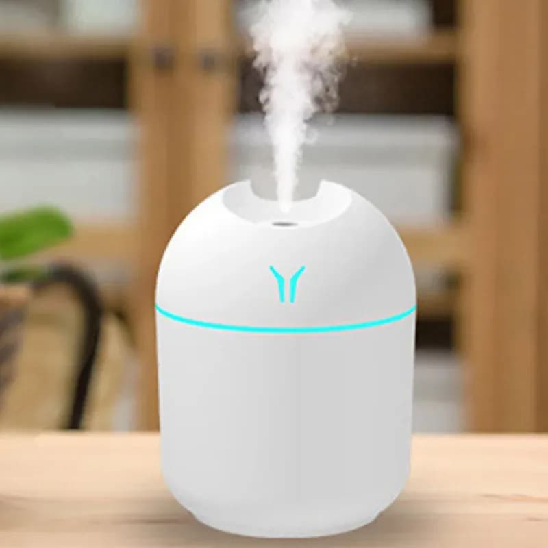Mini Ultrasonic Air Humidifier & Aroma Diffuser (250ml)