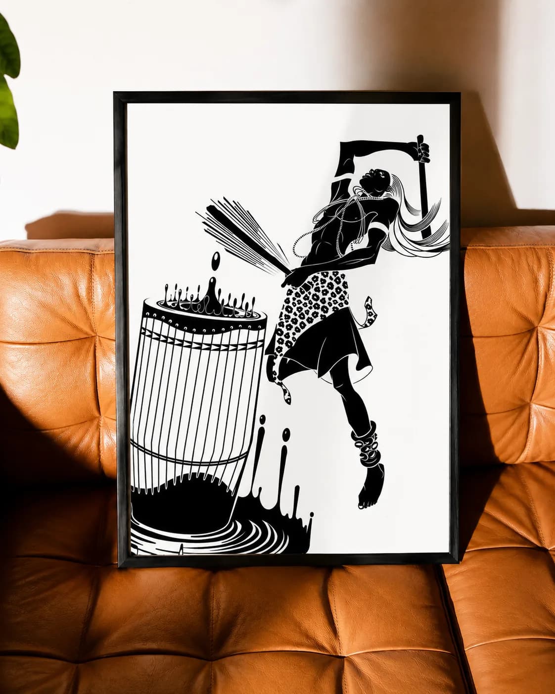 Rwandan Drummer & Cultural Dance Framed Wall Art – A2 & A3