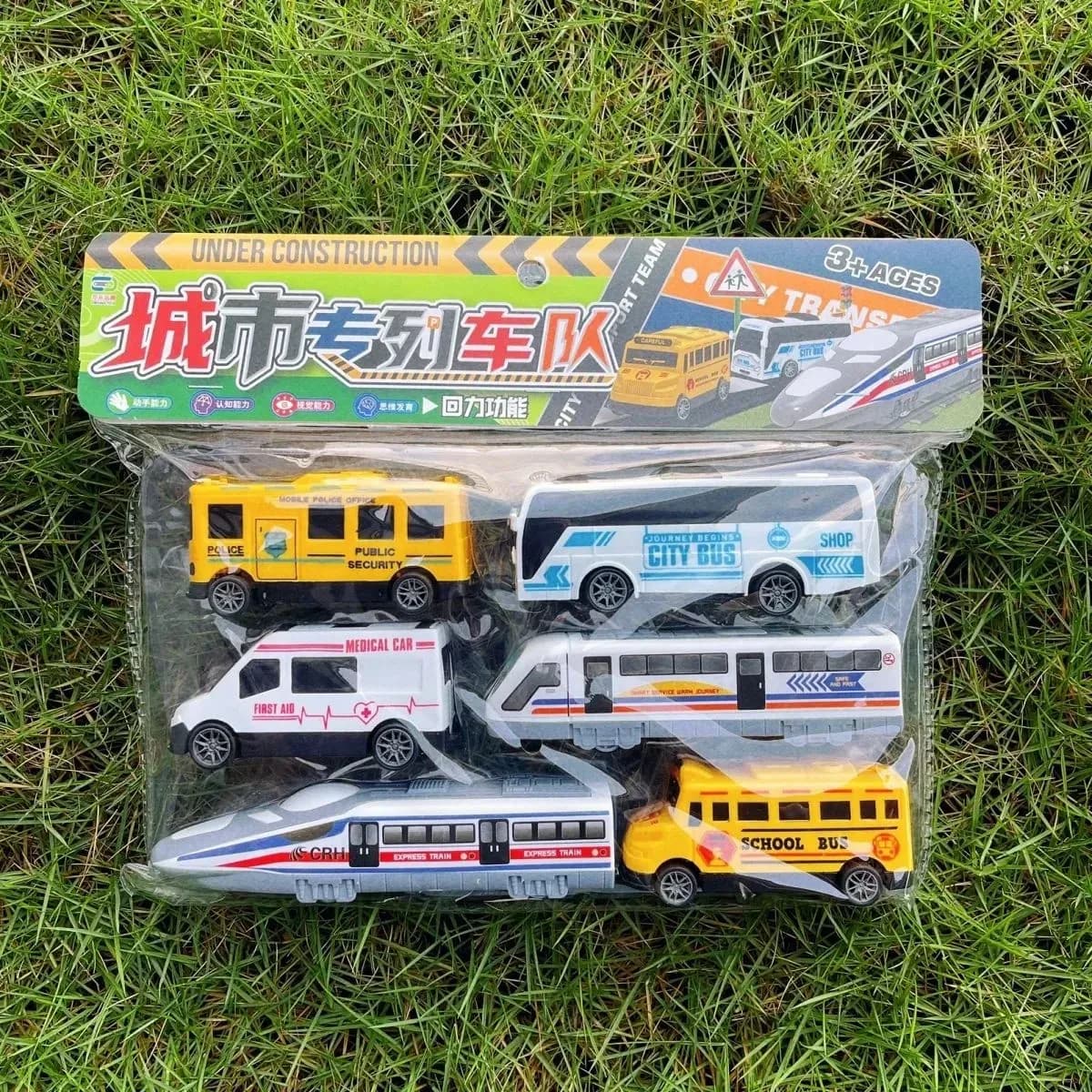 6pcs Bus toys for children