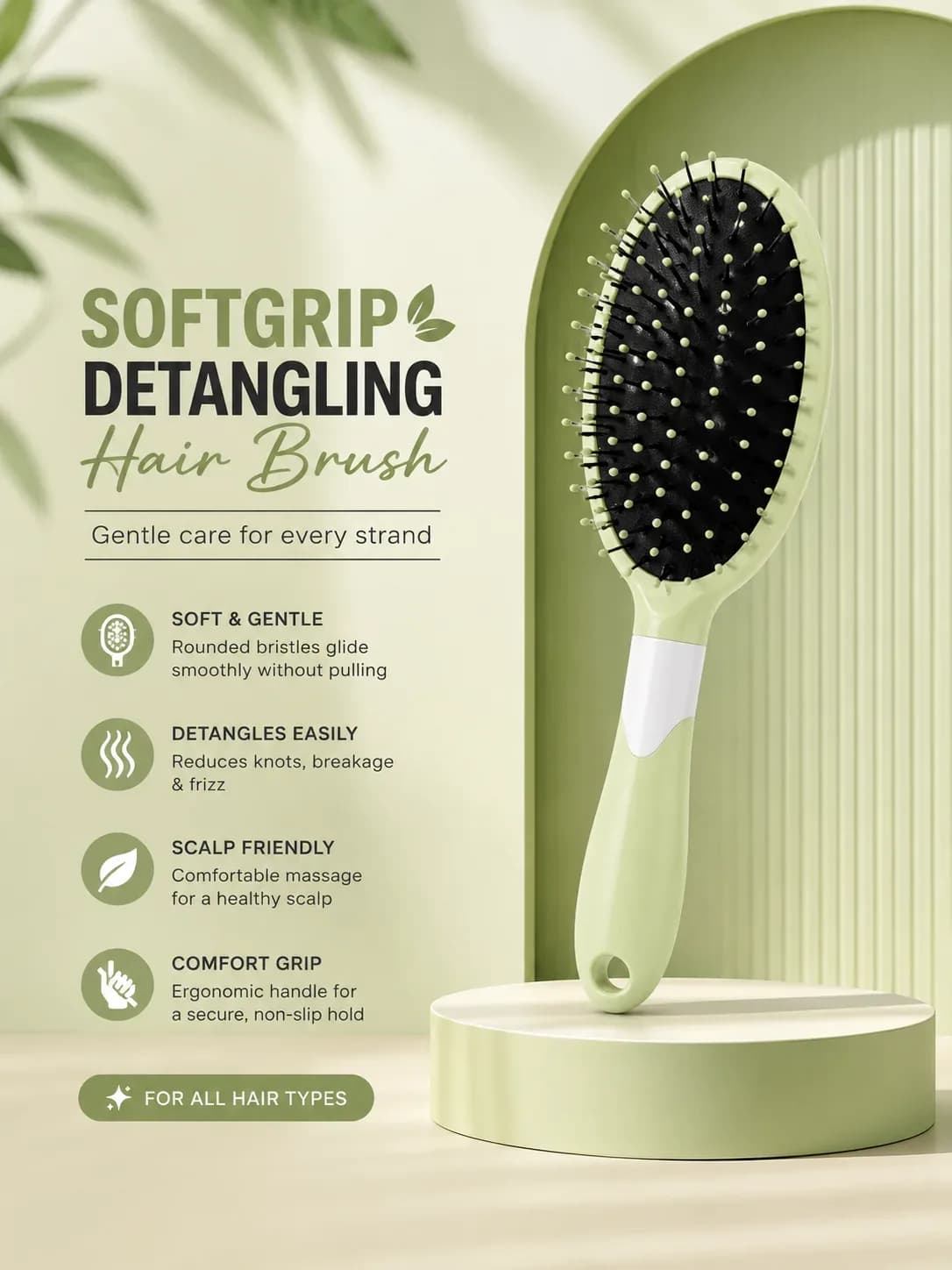 SoftGrip Detangling Hair Brush