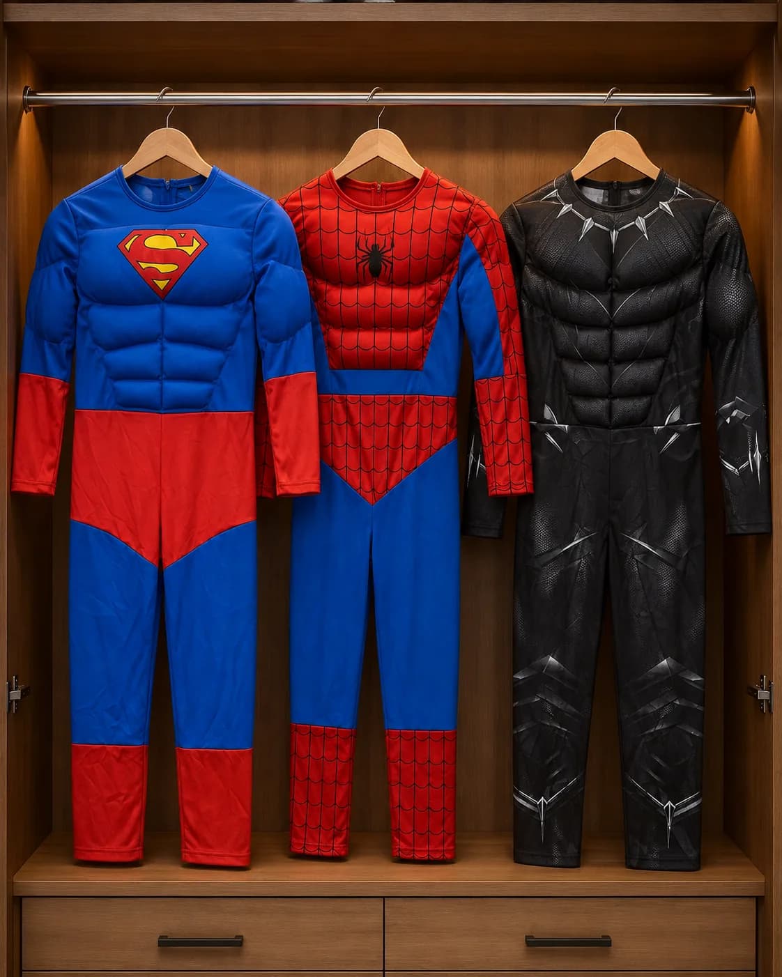 Kids’ Padded Superhero Costume Jumpsuit Set