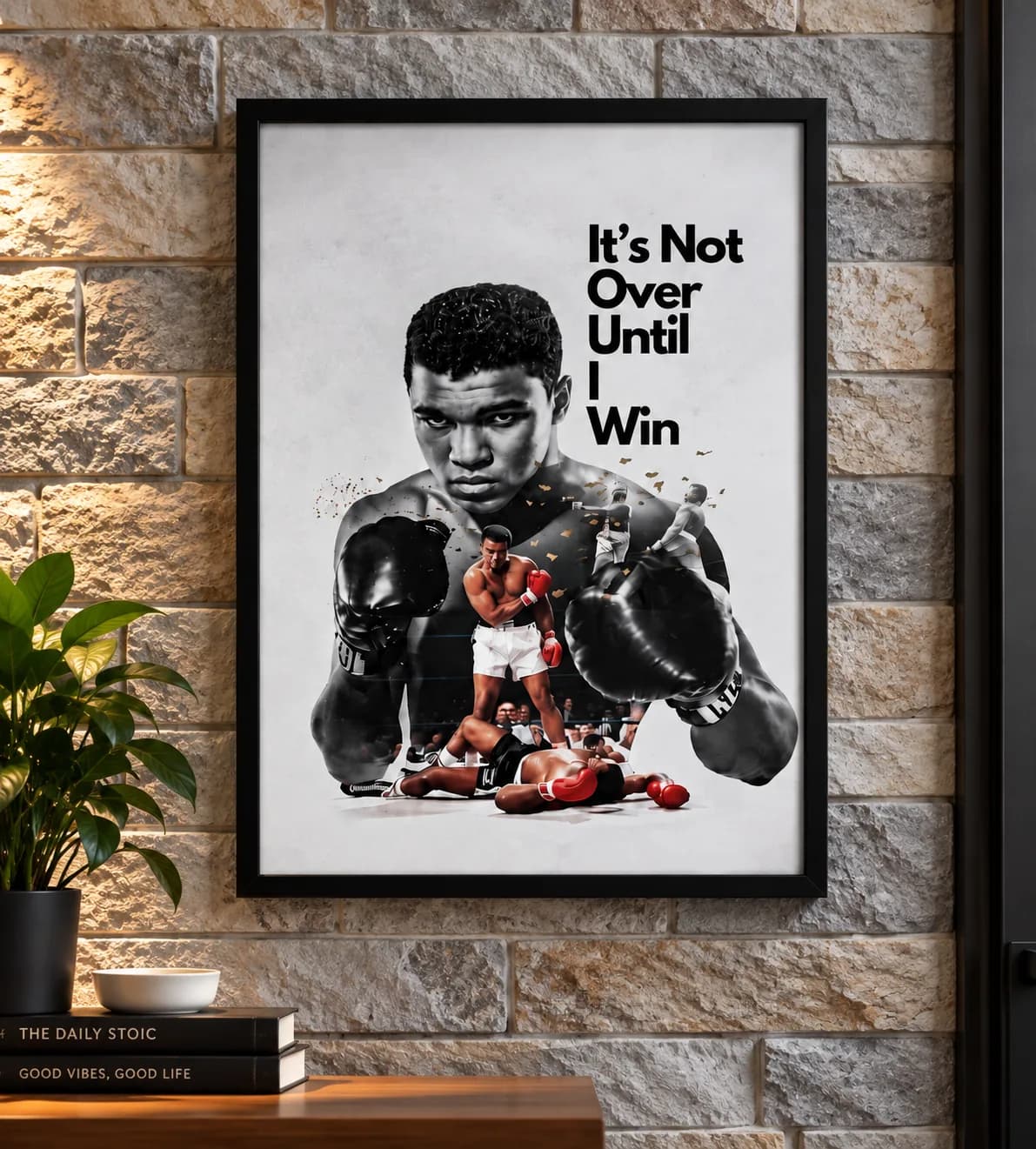 “It’s Not Over Until I Win” Boxing Motivation Wall Art – A2 & A3
