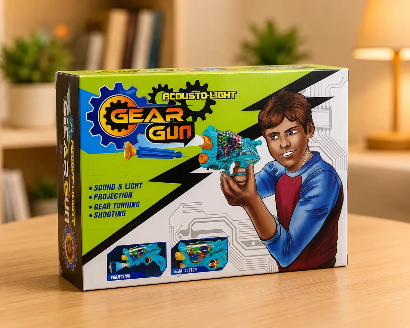 Gear Gun Light & Sound Toy Blaster