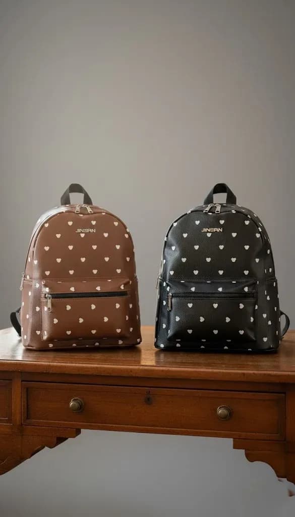 JINSFN Heart Print Fashion Backpack – Classic Edition