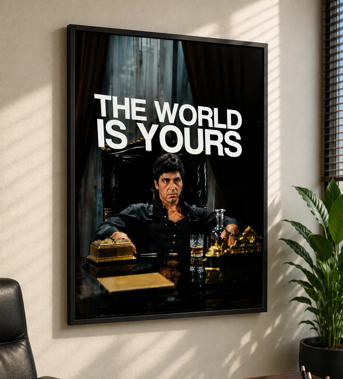 Scarface “The World Is Yours” Premium Black Frame – A2 & A3