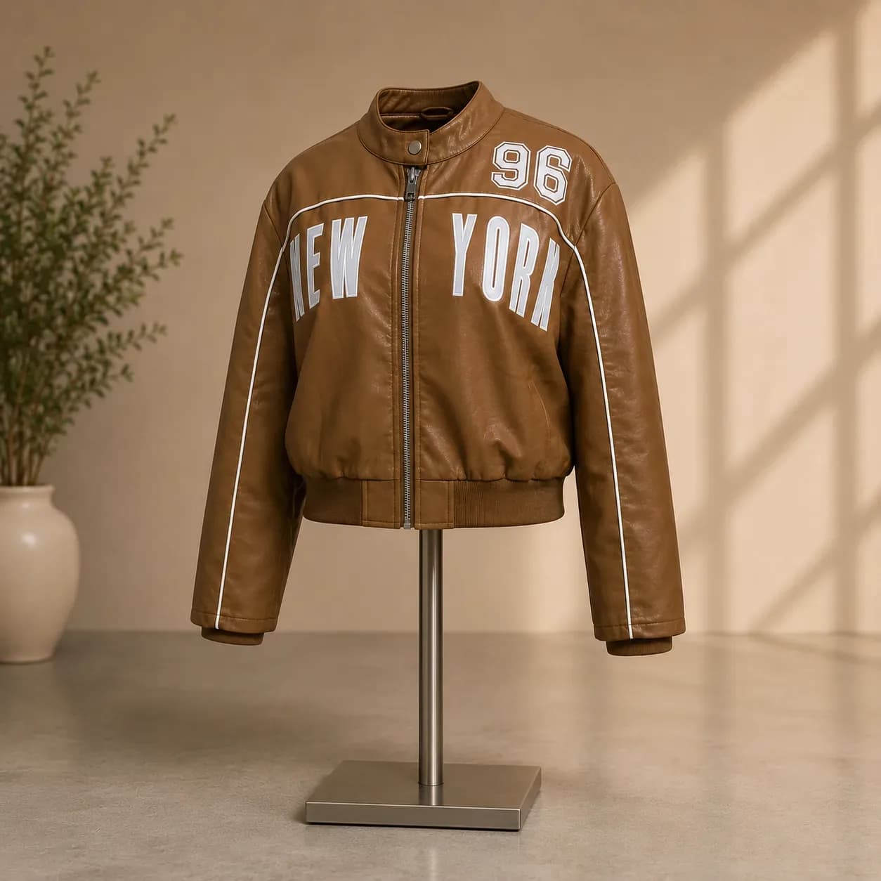 Women’s New York Style Faux Leather Jacket