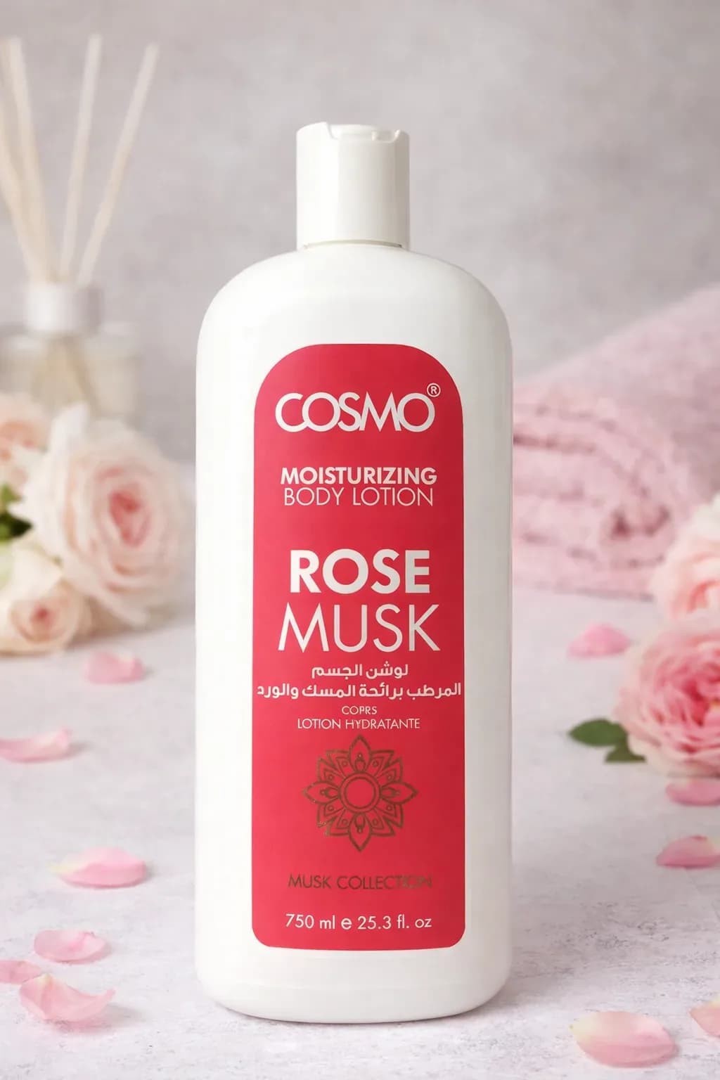 Cosmo Rose Musk Moisturizing Body Lotion (750ml)