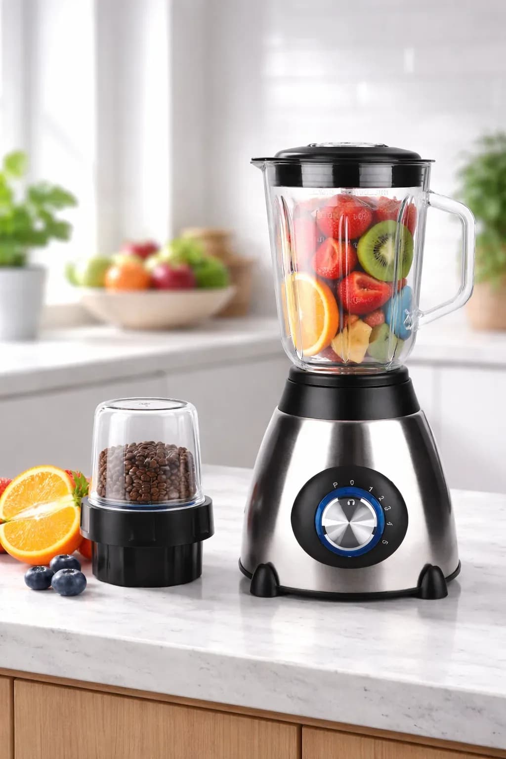 2-in-1 Electric Kitchen Blender & Grinder (MS-BD5201)