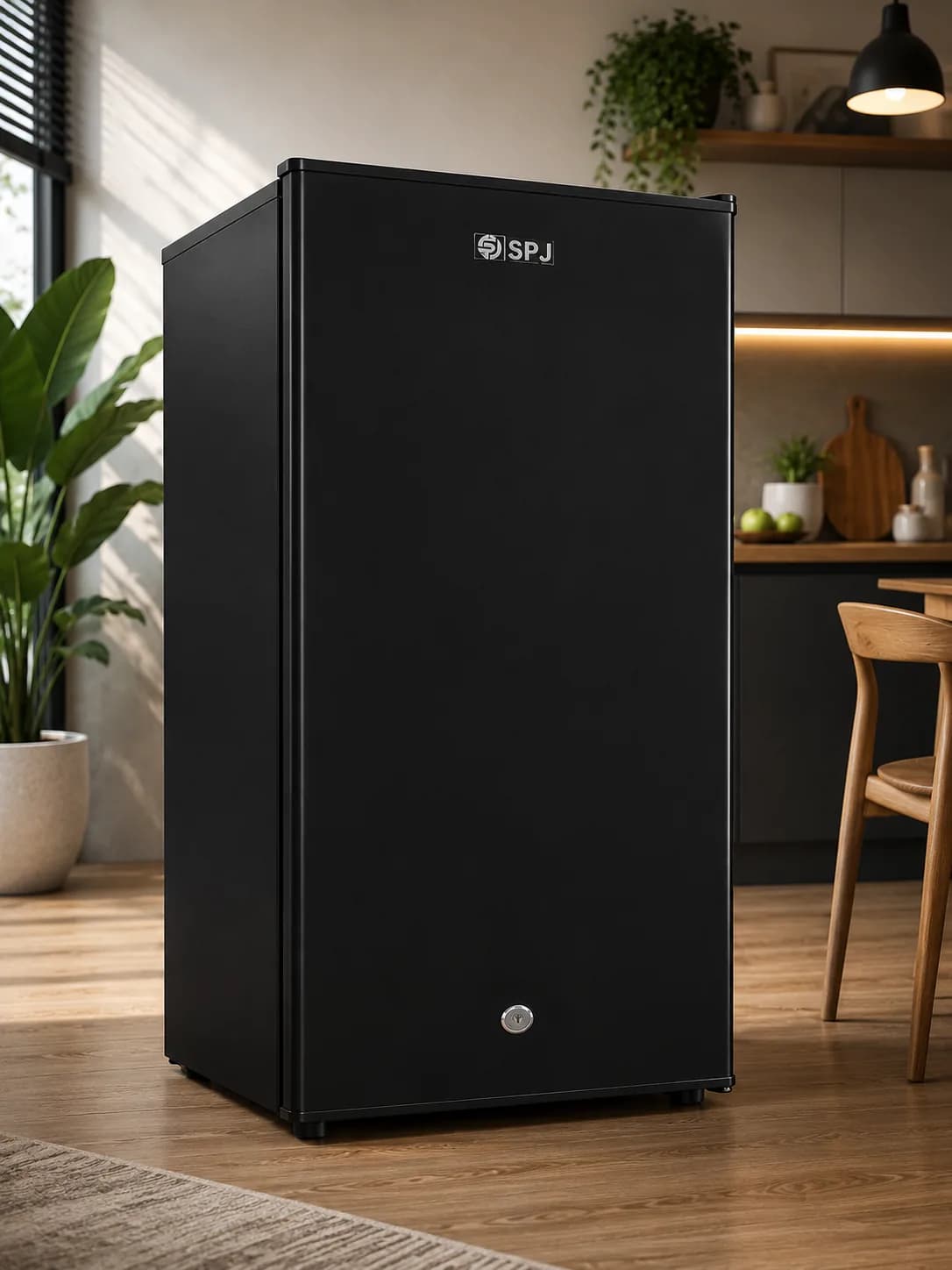 SPJ Single-Door Refrigerator – Black