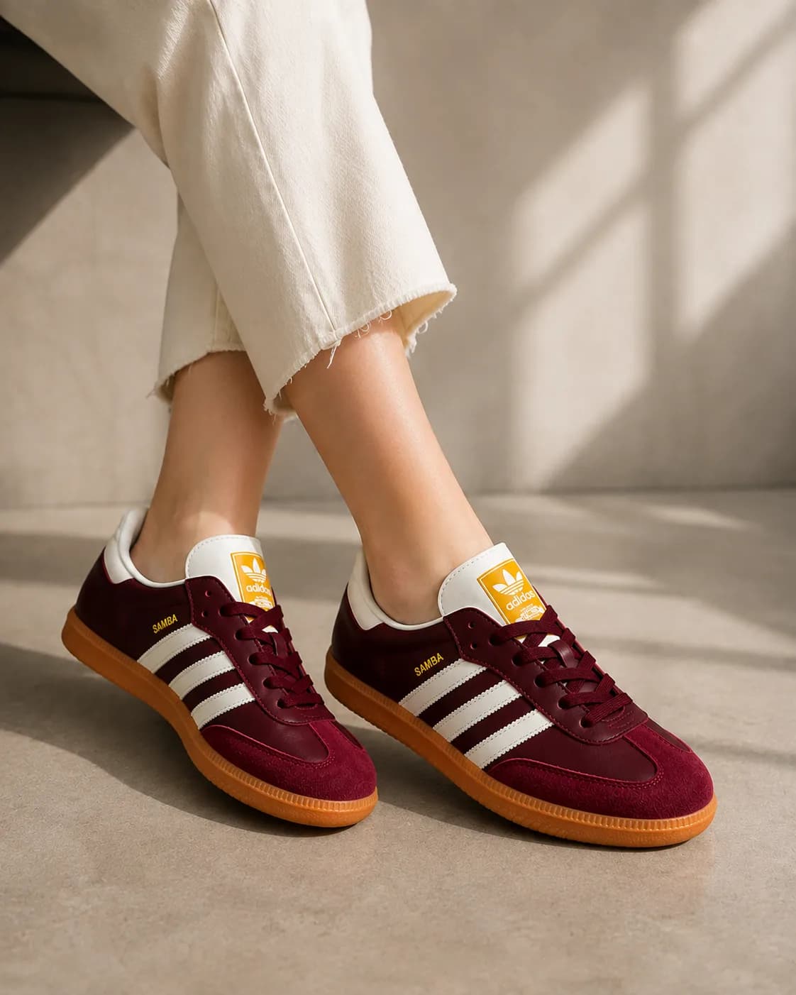 Burgundy Samba Classic Sneakers