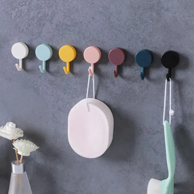 Colorful Wall Adhesive Hooks Set