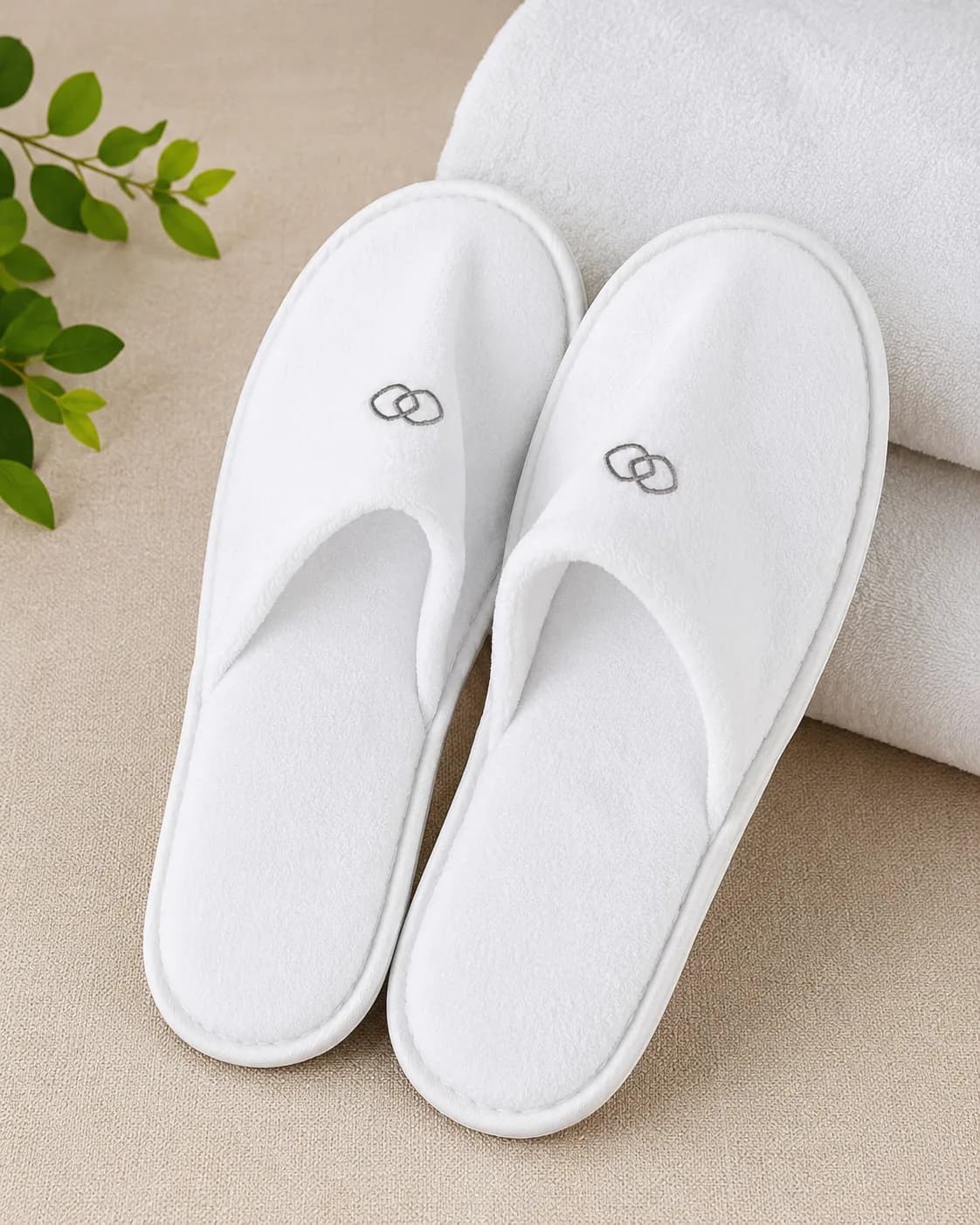 Luxury White Hotel Spa Slippers (Free Size)