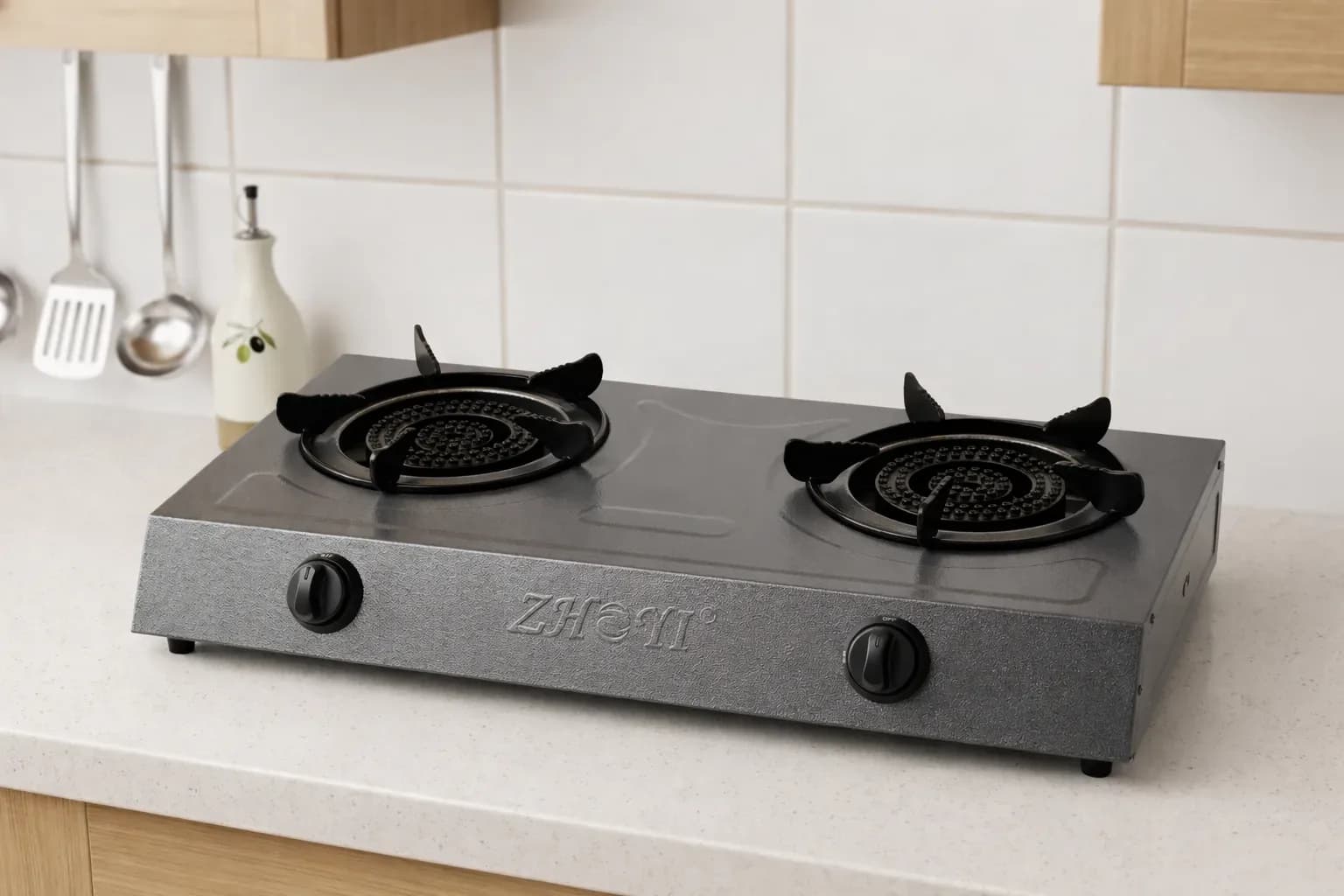 Zhoyi Double Burner Gas Stove – Heavy-Duty Tabletop Cooker