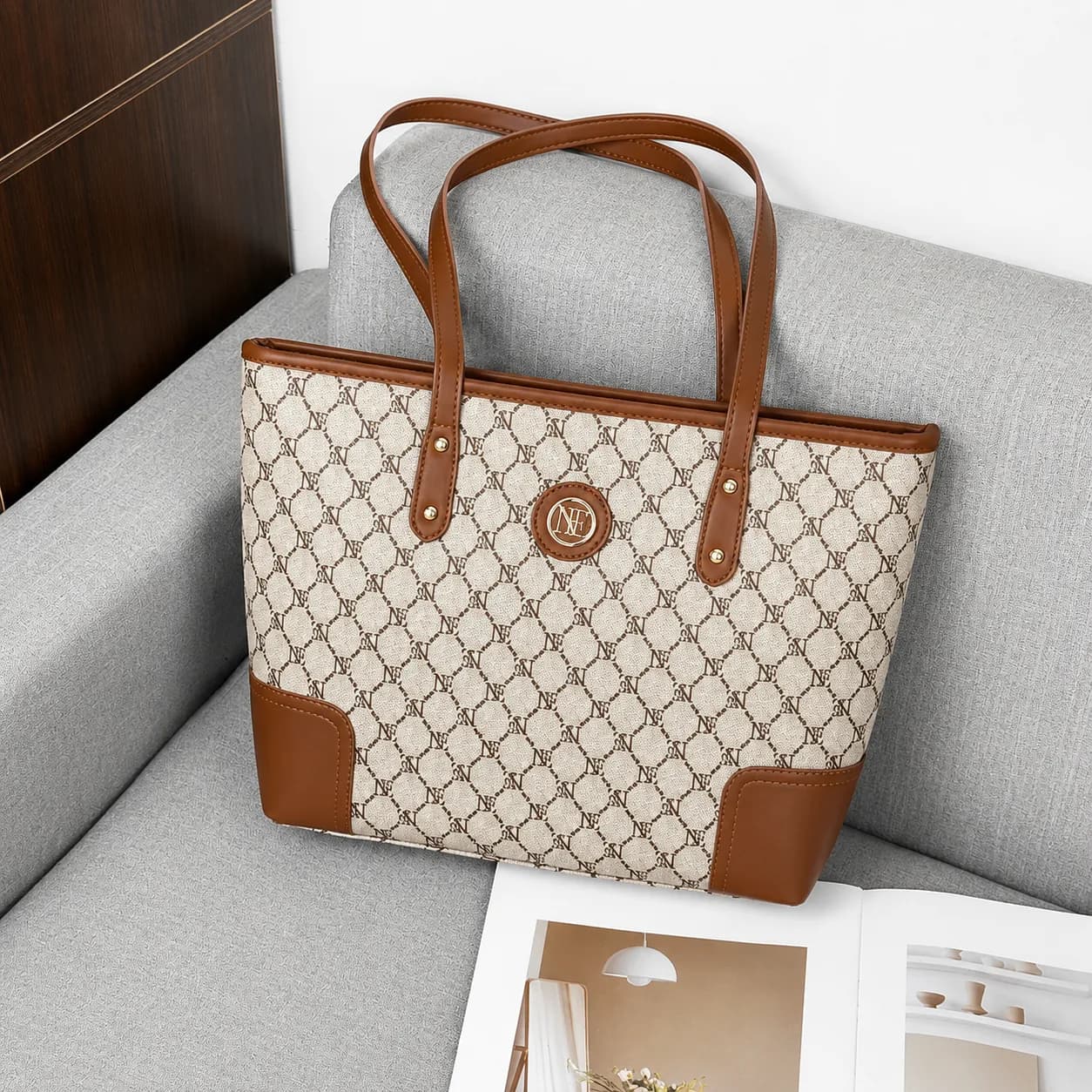 Niaorenzo Elegant Canvas Tote Bag