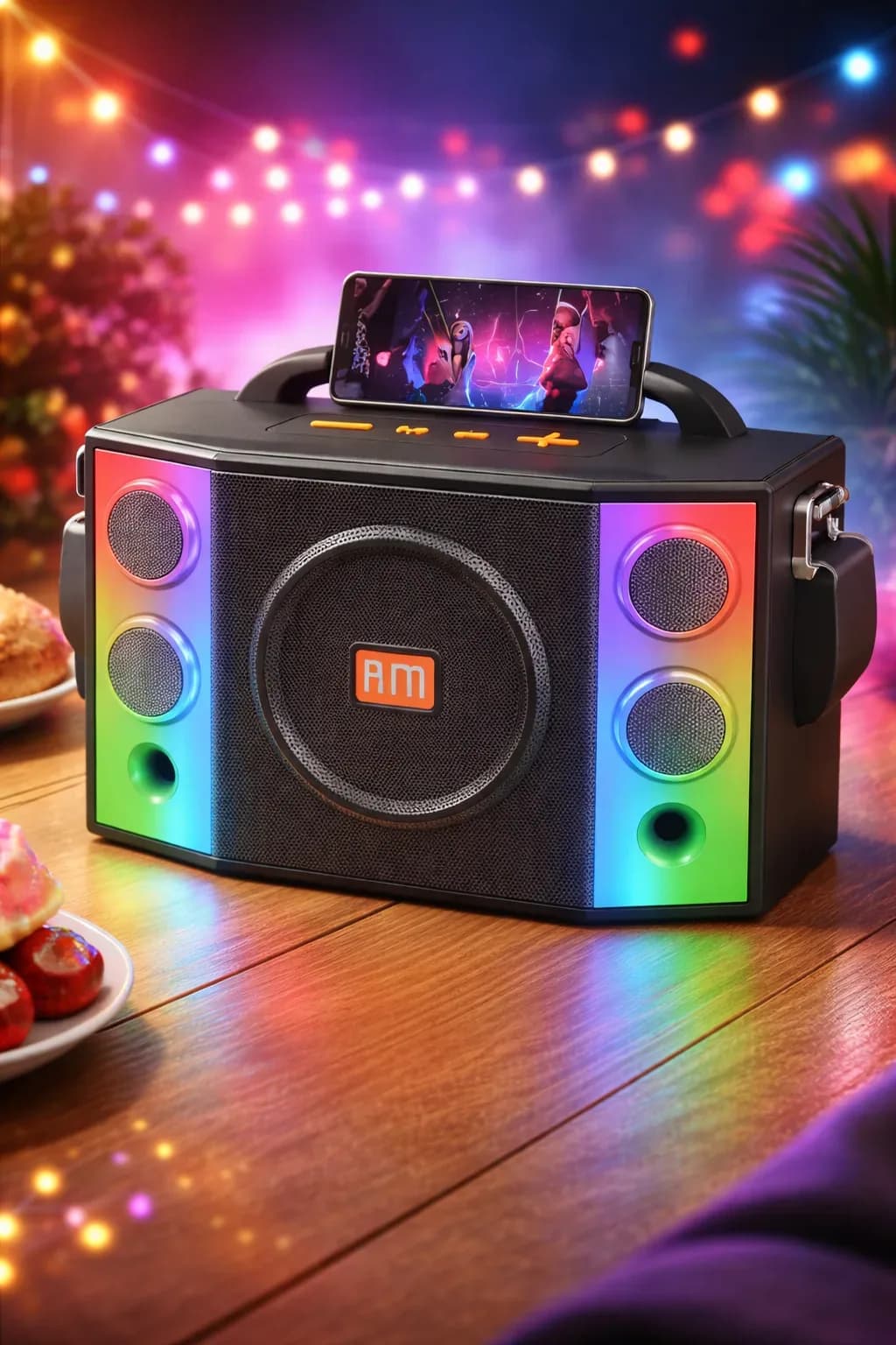 HM-904 Portable Wireless Bluetooth Speaker with LED Lights