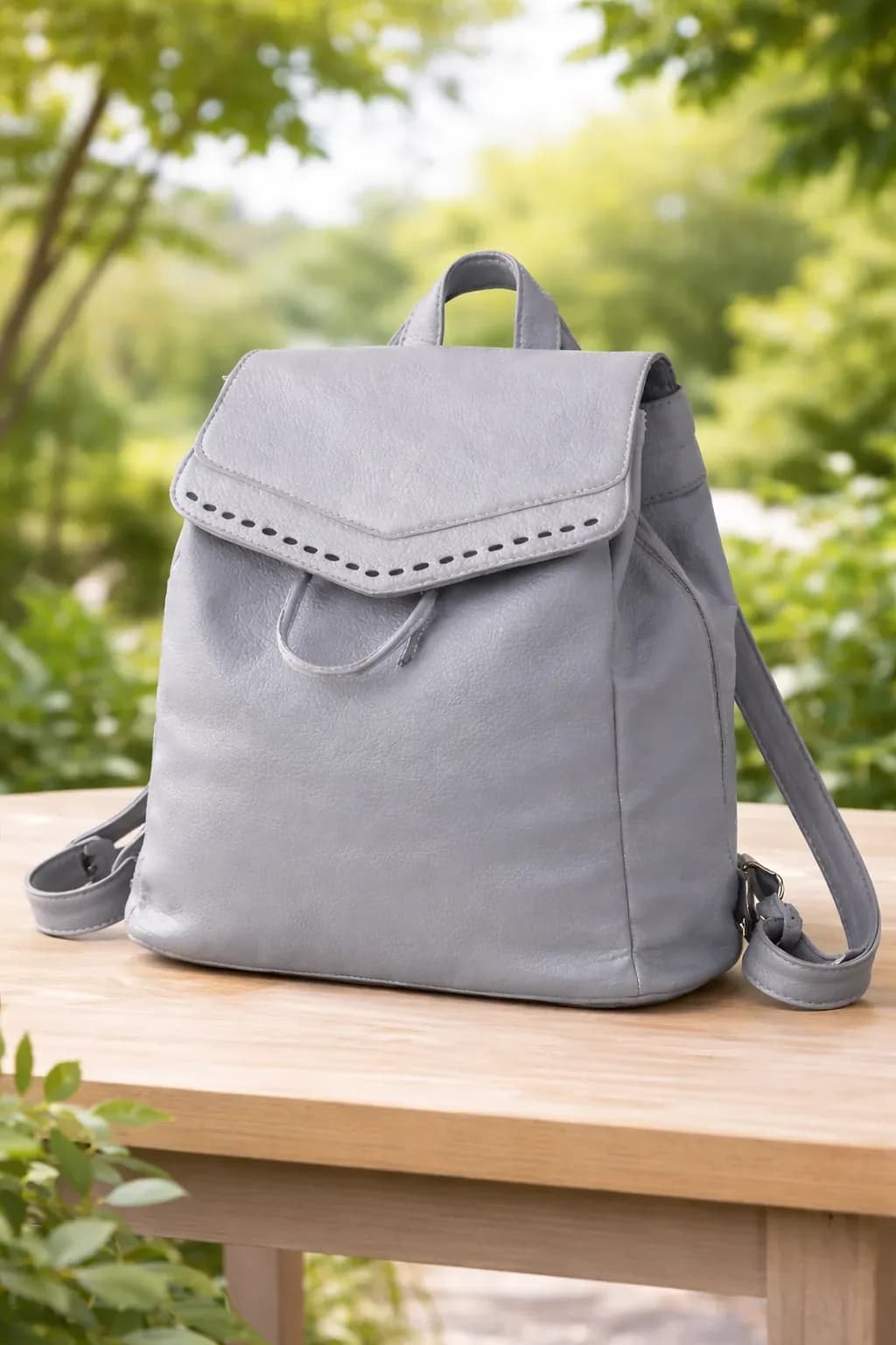 Luna Chic Grey Mini Backpack