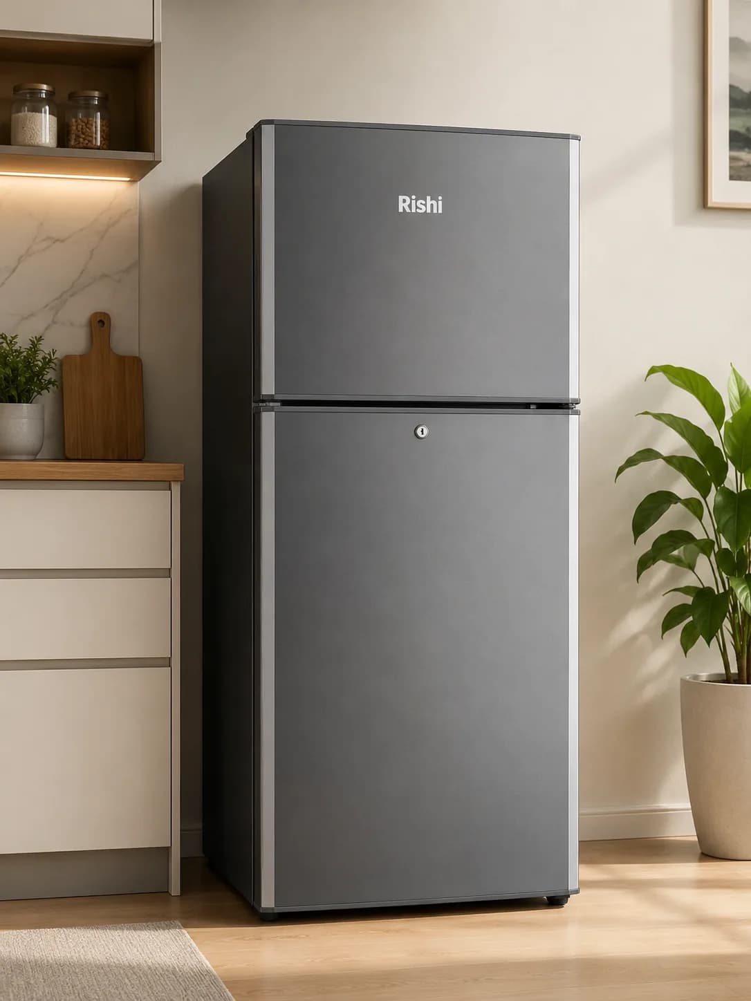 Rishi Double-Door Refrigerator with Top Freezer