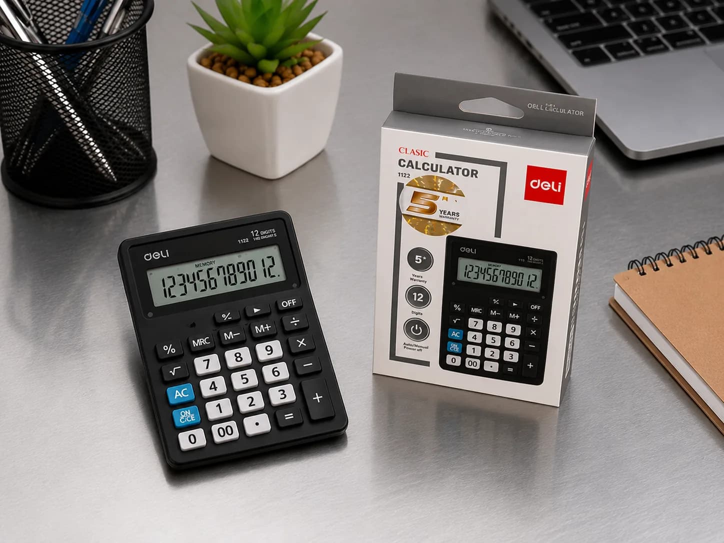 Deli 1122 Classic 12-Digit Desktop Calculator