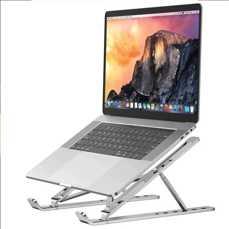 Adjustable Aluminum Laptop Stand (Foldable & Portable)