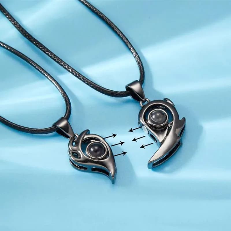 Magnetic Couple Heart Necklace Set (Attraction Pendant Jewelry)