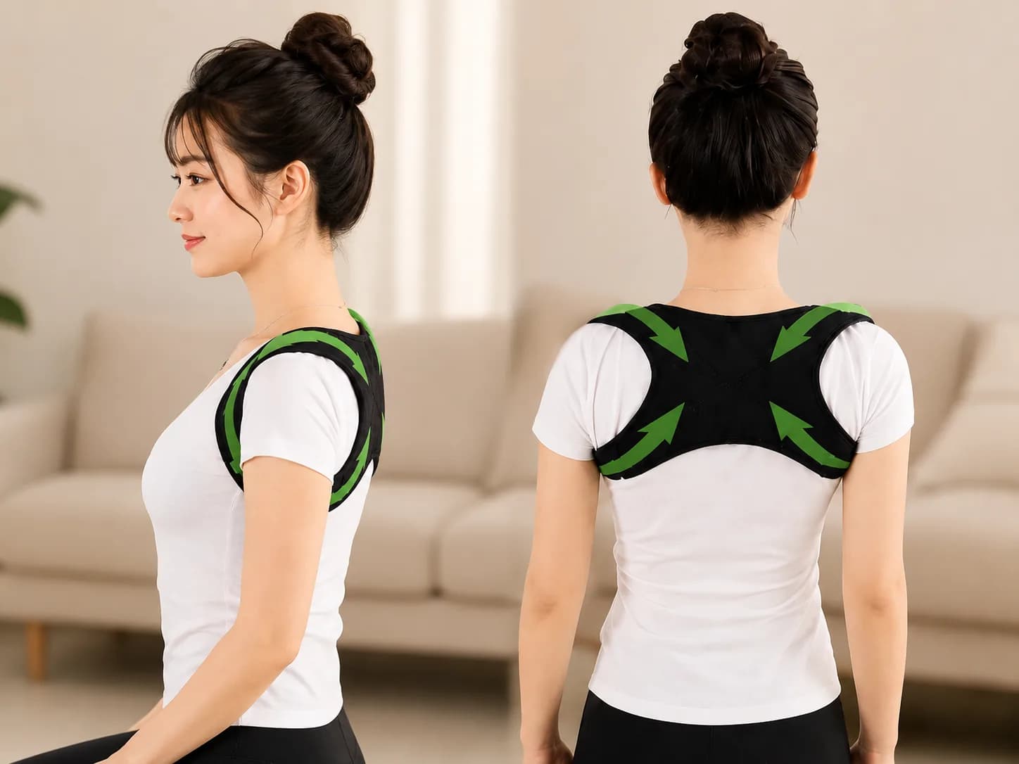 Hunchback Posture Corrector Belt – Adjustable Neoprene Back Support