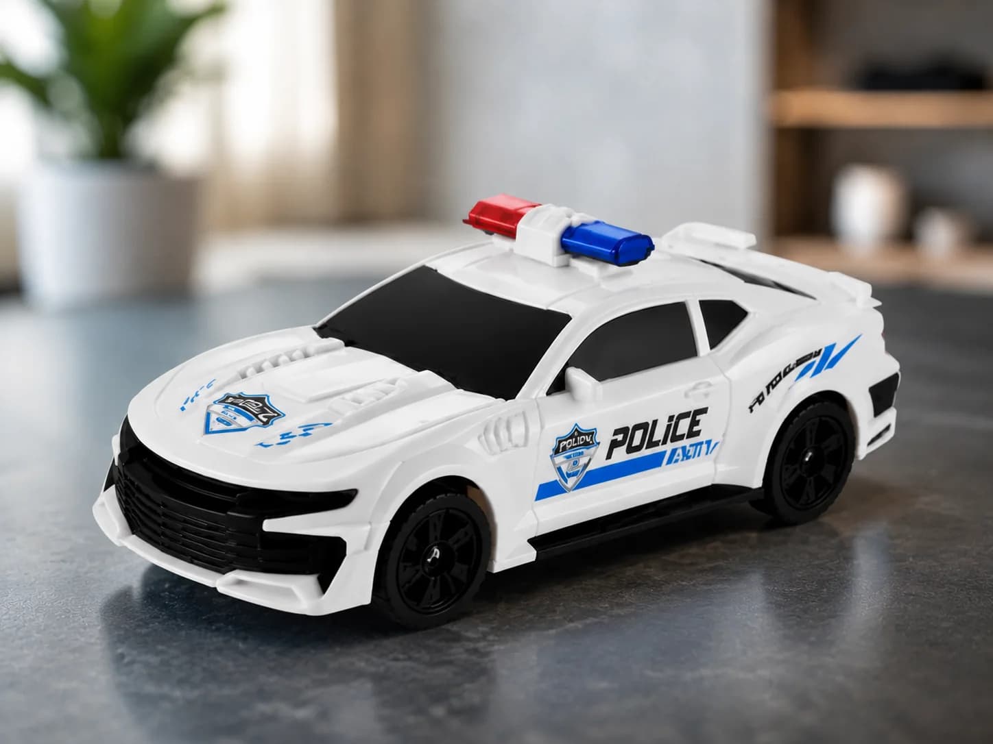 Deformed Police Car Toy with Light & Sound