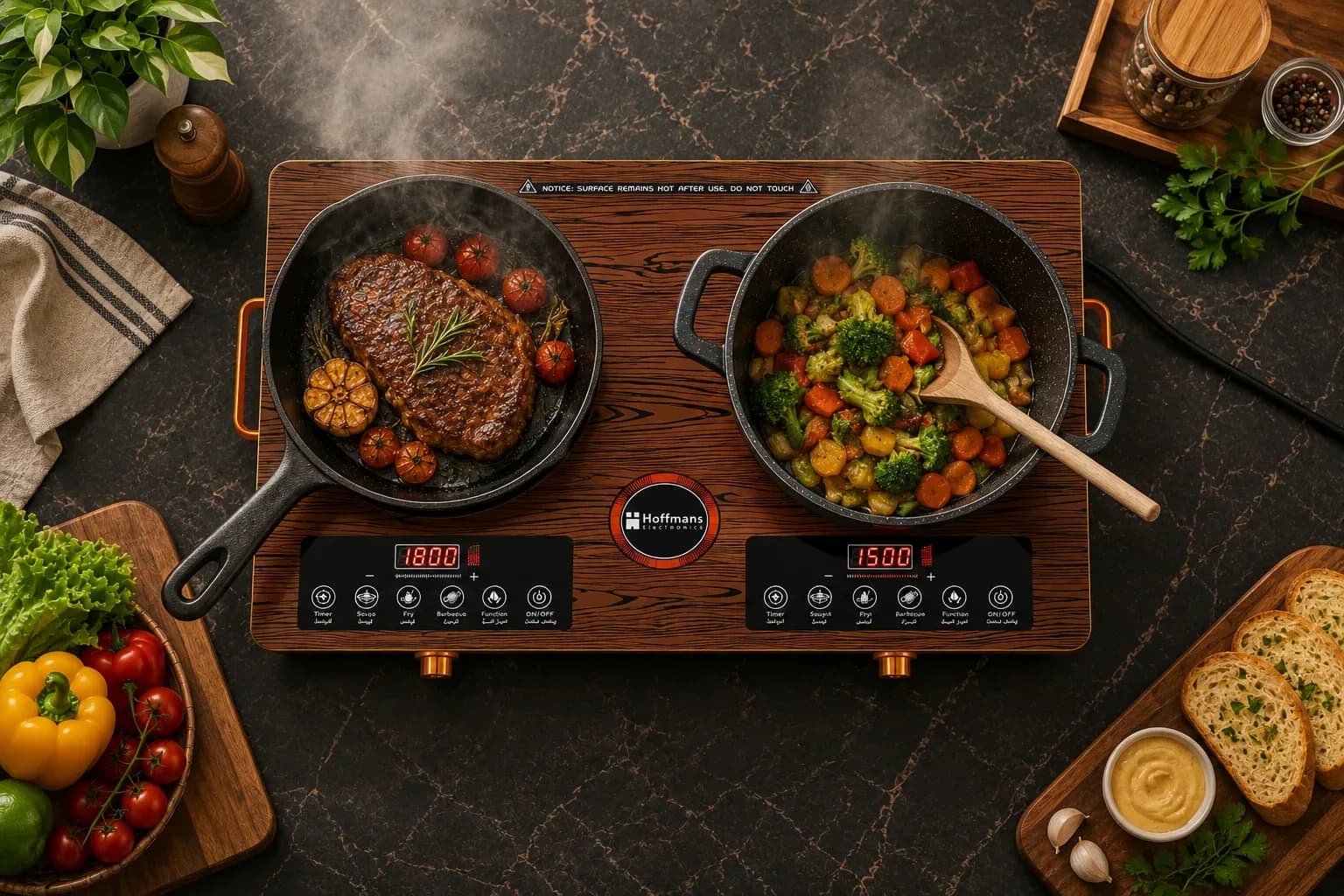 Hoffmans Double Electric Infrared Cooker