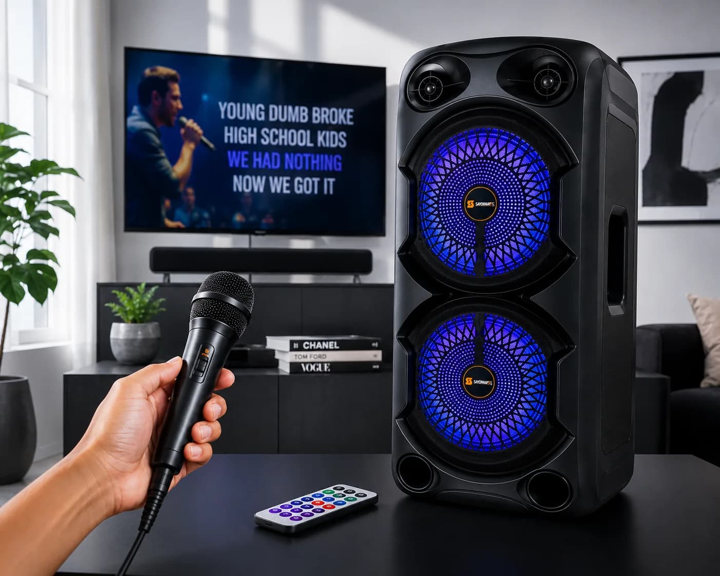 Sayona Apps SPT-1332BT 4000W Professional Battery Speaker