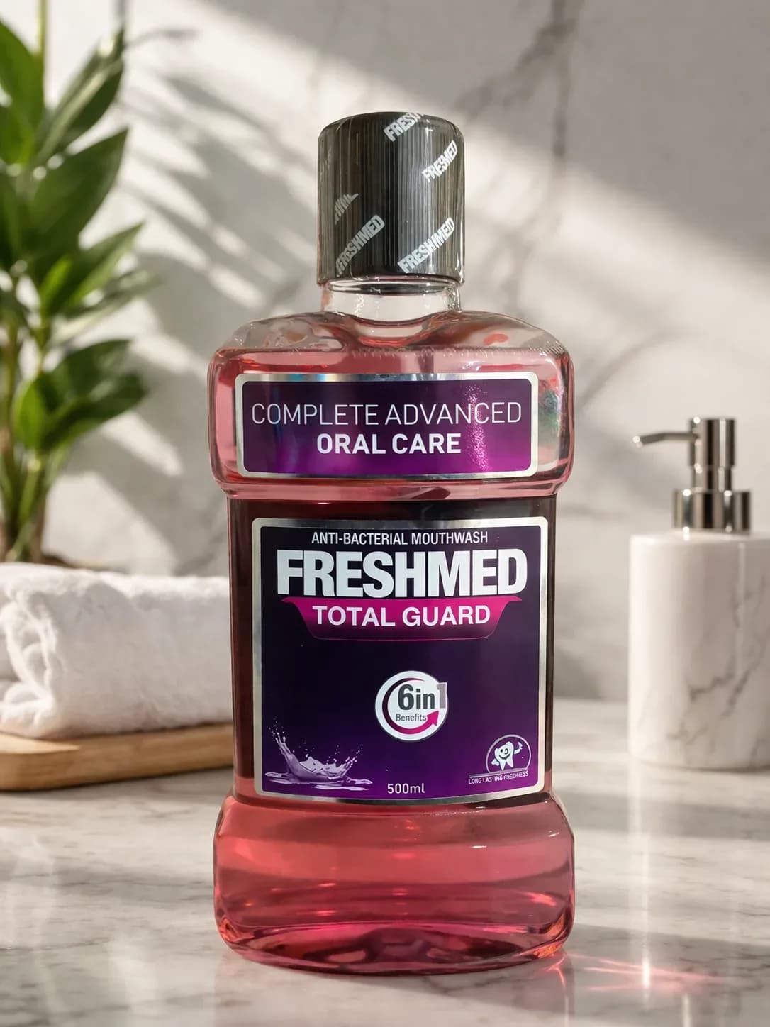 FreshMed Total Guard Anti-Bacterial Mouthwash (500ml)