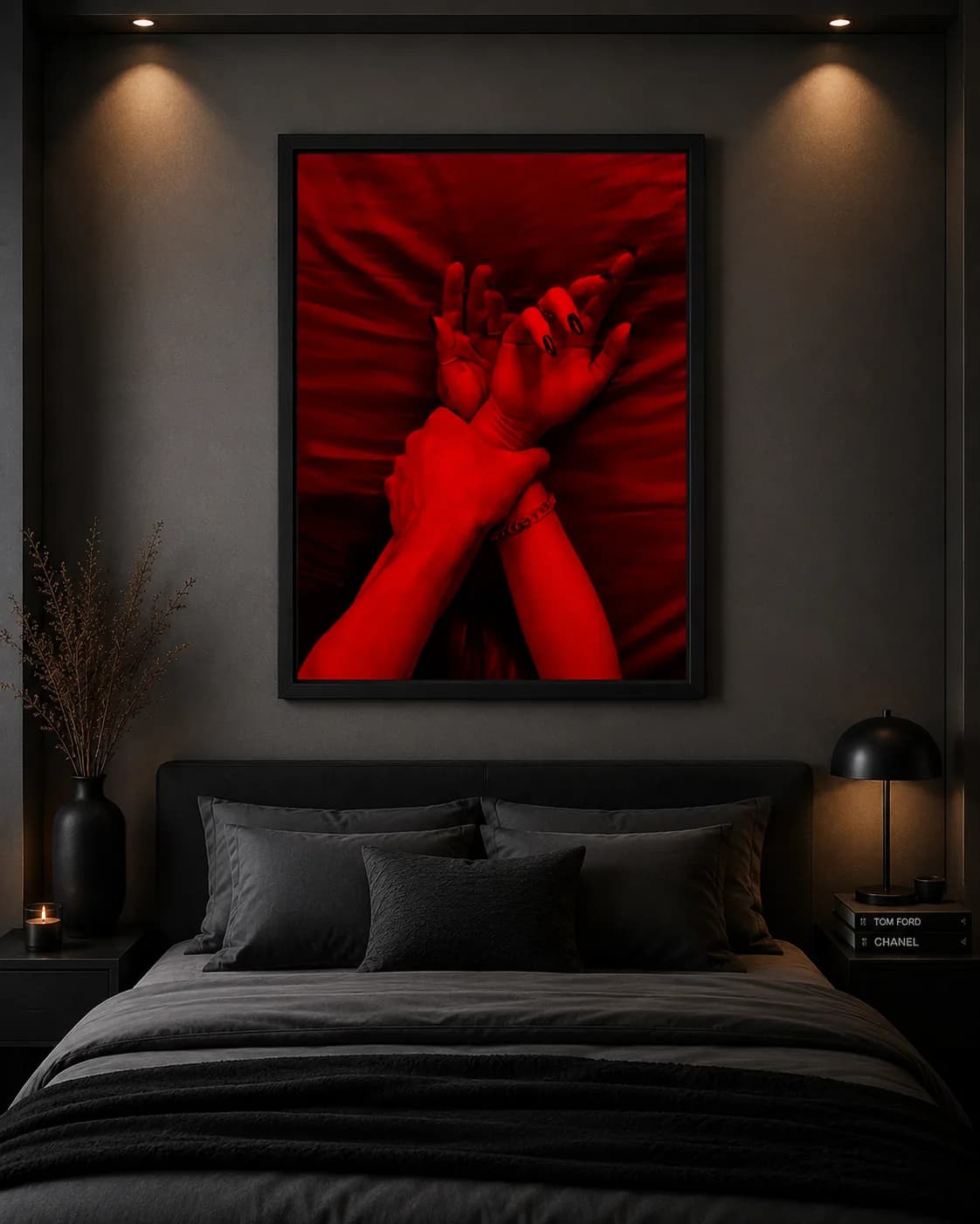 Crimson Connection – Premium Framed Wall Art