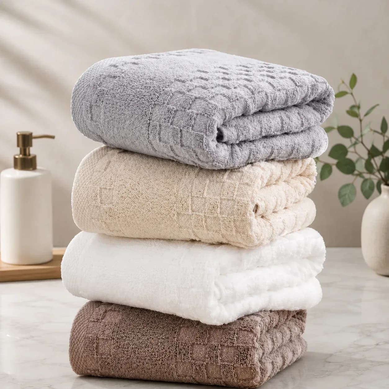 Luxury Soft Cotton Bath Towels Set
