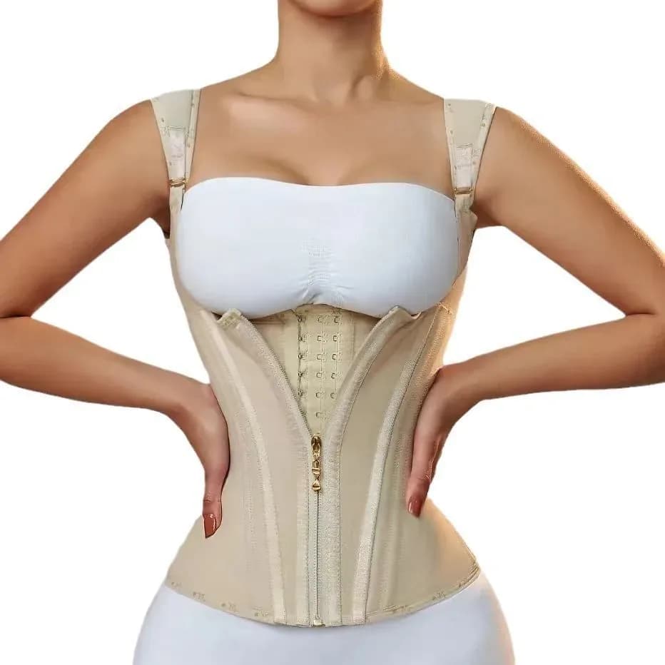 Women Latex Waist Trainer Corset with Adjustable Straps