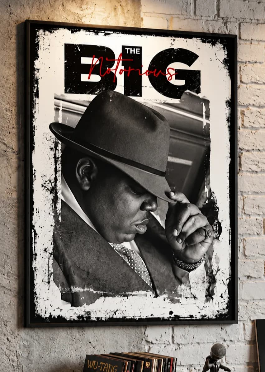 The Notorious B.I.G. Hip-Hop Wall Art – Framed Music Poster
