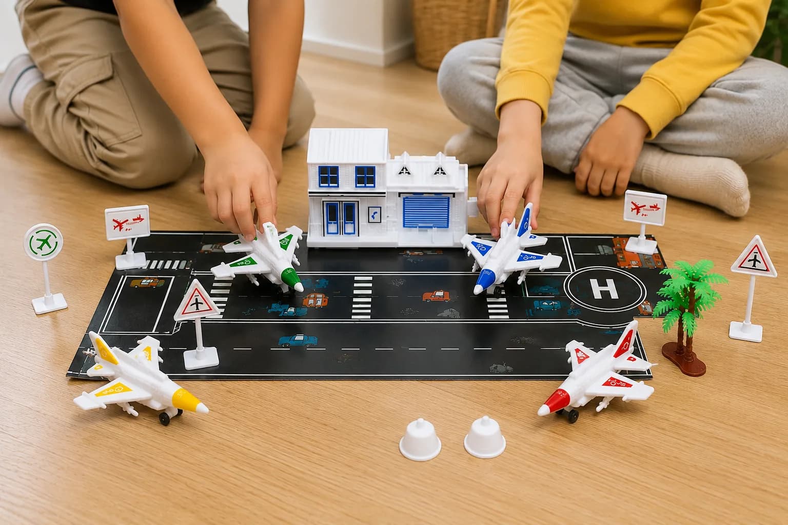 City Traffic Airplane Play Set
