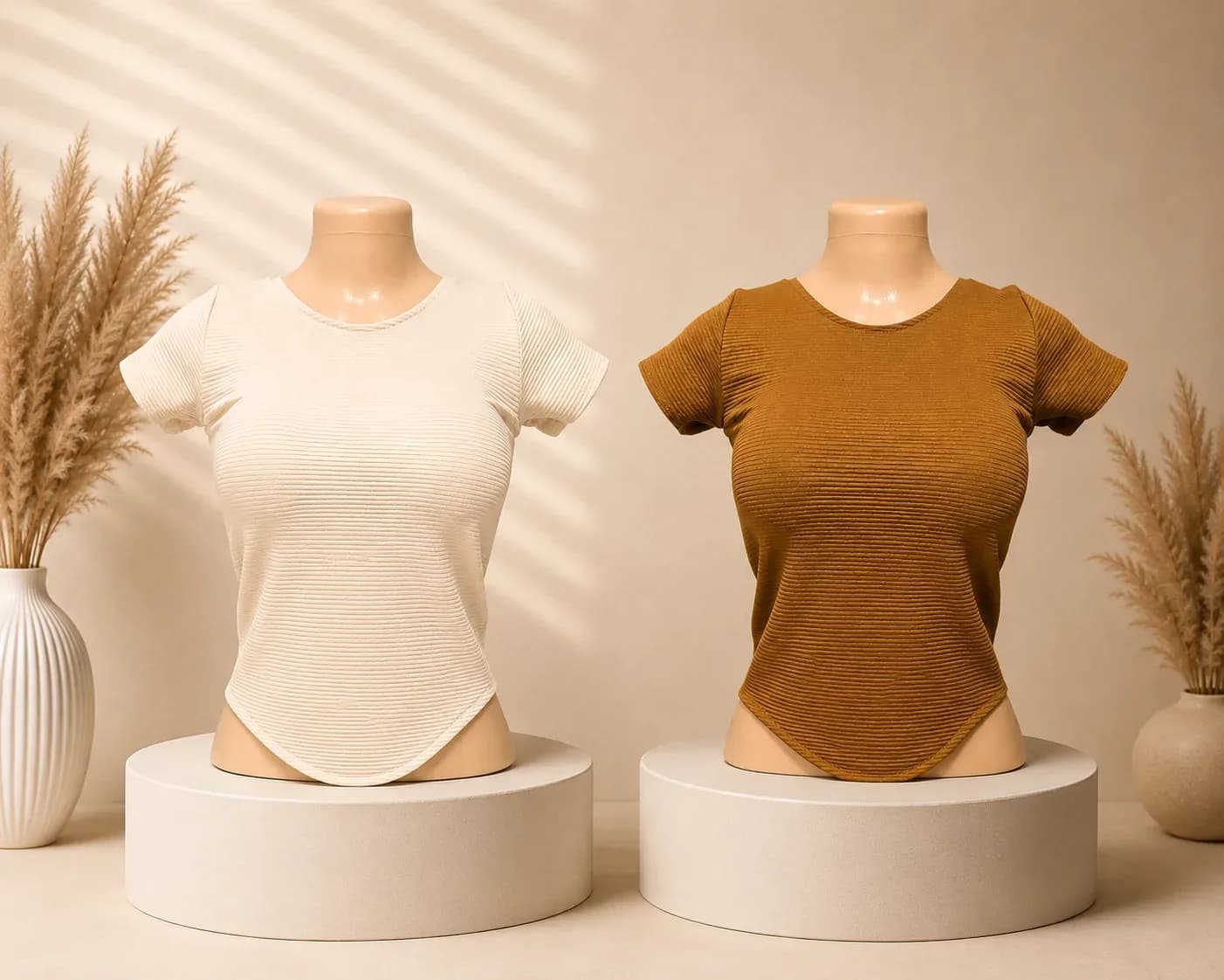 Ribbed Short Sleeve Top