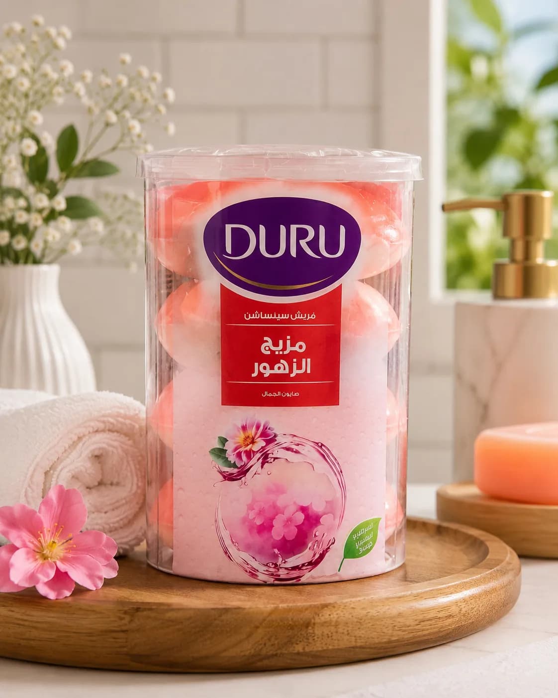 DURU Floral Fresh Bath Soap Bars – 4 x 125g