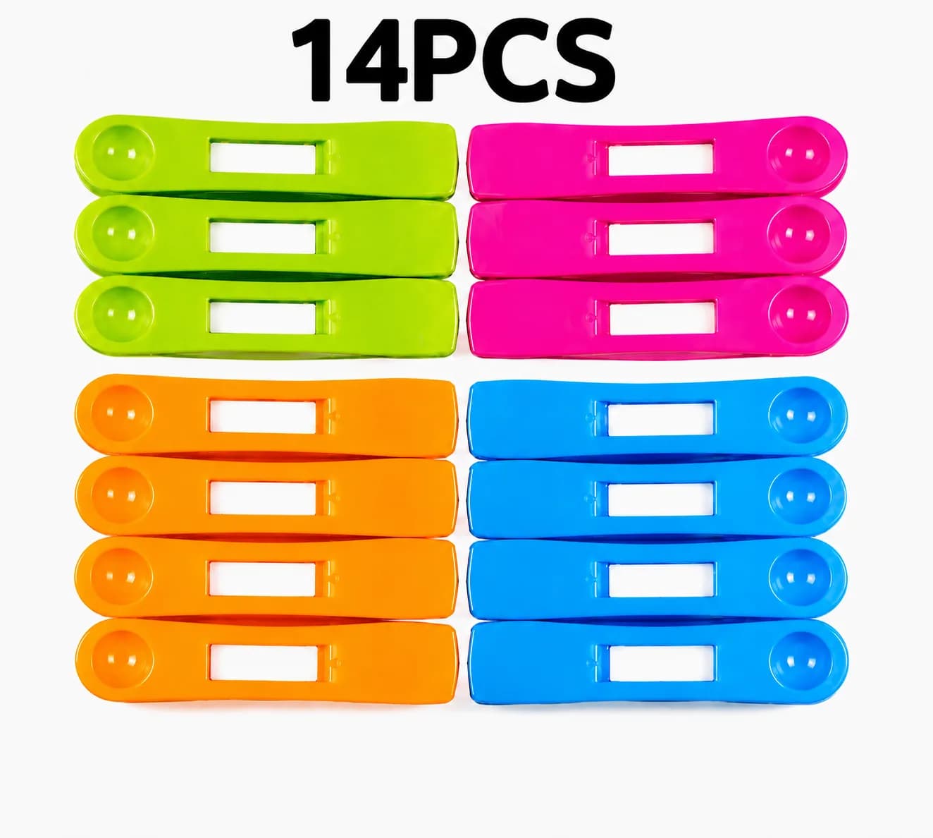 Colorful Plastic Clothes Peg Clips 14pcs Set