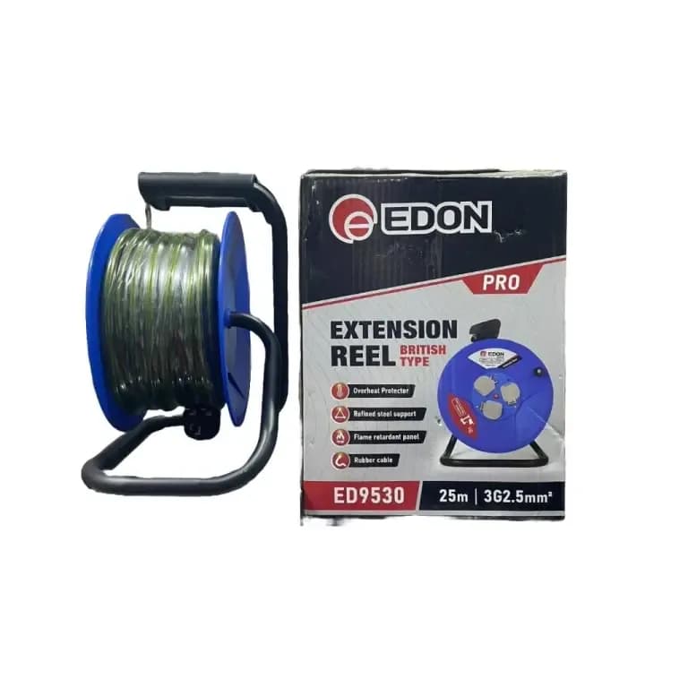 EDON PRO Extension Reel – British Type (25M / 50M, 3G2.5mm²)