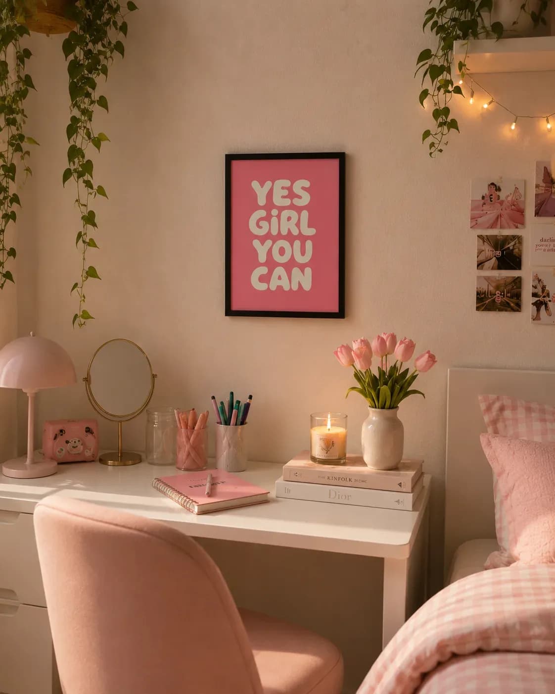 YES GIRL YOU CAN – Inspirational A4 Wall Frame