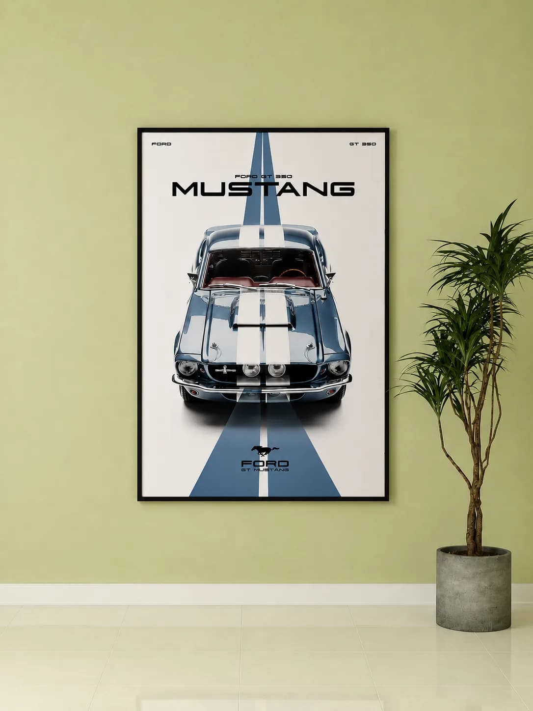 Ford Mustang GT350 Framed Wall Art Poster – Available in A2 & A3 Sizes