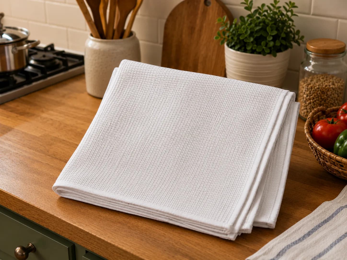 Premium Waffle Weave Kitchen Towel Set (Dozen)