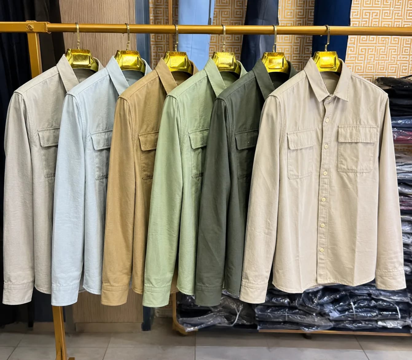 Premium Multi-Pocket Casual Overshirt – Long Sleeve