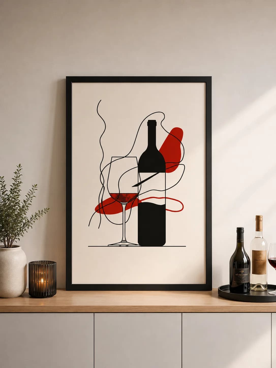 Modern Wine Elegance Wall Frame – A2 & A3