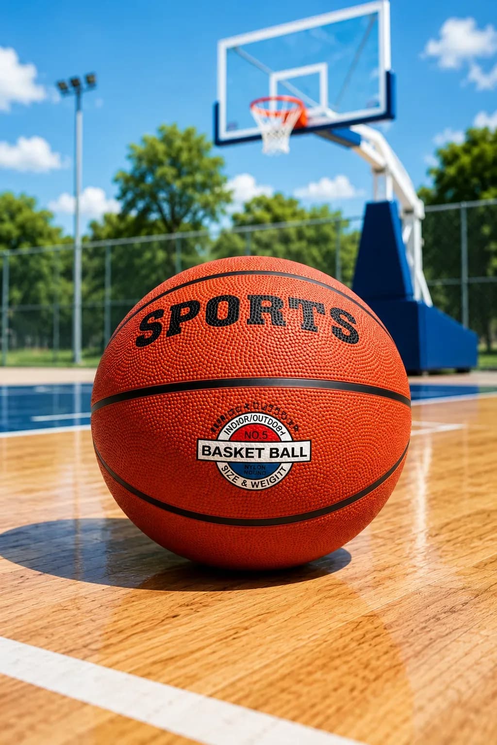 Sports Outdoor and Indoor Basketball – Size 5(age 9 to 11 years old)