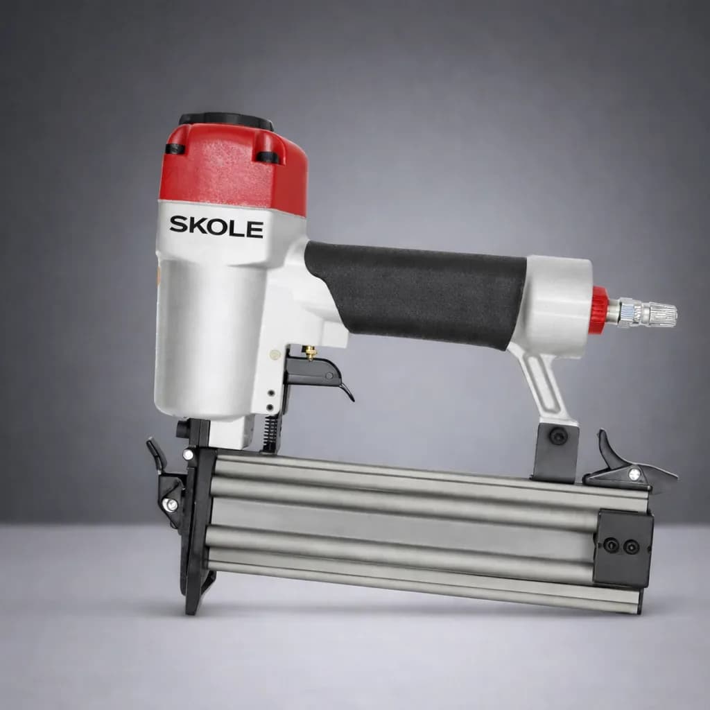 SKOLE Pneumatic Brad Nailer – Air Powered Finishing Nail Gun