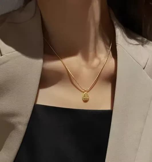 HUIROBO Dainty Gold Necklace for Women,Solid Gold Necklace