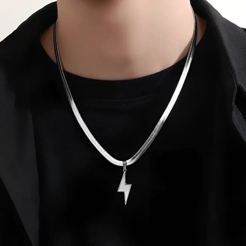 Lightning Snake Bone Necklace
