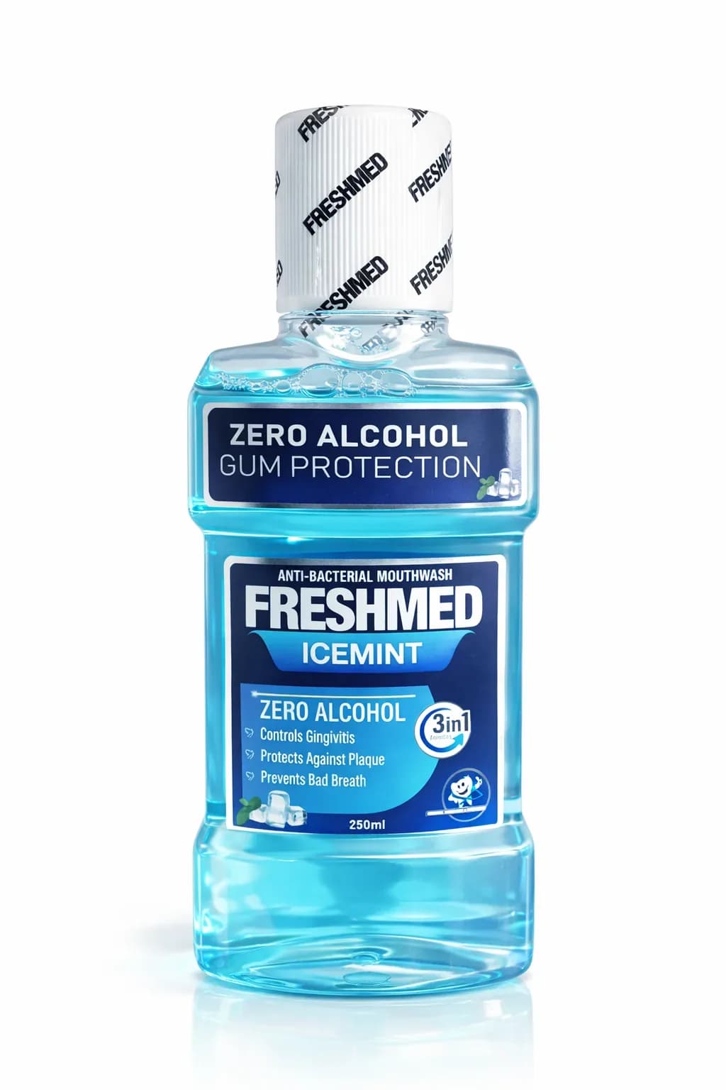 Freshmed Icemint Zero Alcohol Gum Protection Mouthwash (250ml)